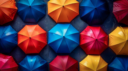 Background made of umbrellas in many different colors - Powered by Adobe