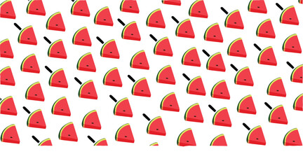 Seamless watermelon slice pattern design