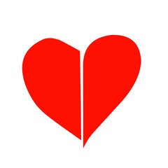 hand drawn red heart