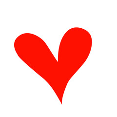 hand drawn red heart