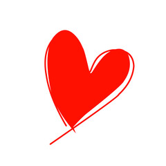 hand drawn red heart