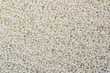 Background of White sago pearls