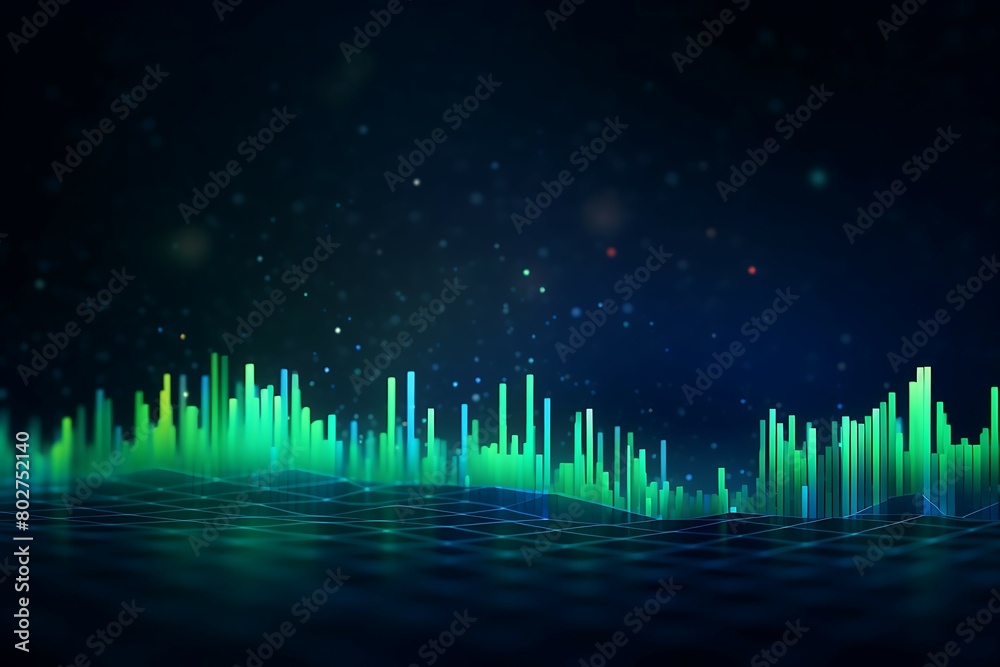 Leinwandbilder abstract technology background with glowing lines and particles.