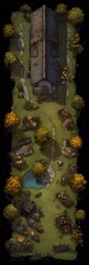 DnD Battlemap necromancer, enchanted, farm, mystic, aura, seo