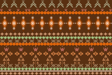 Native Aztec geometric tradition oriental seamless pattern. Decorate boho style design for fabric, texture, textile, embroidery, elements, ornament, home decor, printing, illustration, border decor