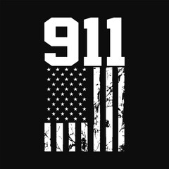 911 Dispatching American Flag funny t-shirt design