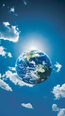 Naklejka premium Conference on environmental health, featuring speakers on ozone recovery, aimed at education and global cooperation
