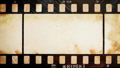 blank old grunge film strip frame background