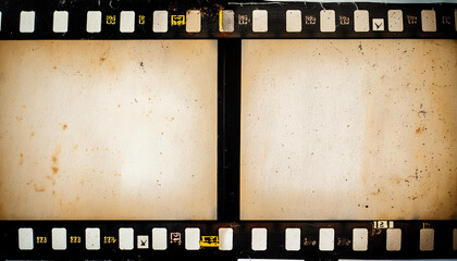 blank old grunge film strip frame background