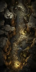 DnD Battlemap Wyrms' treasure cavern - A visual.