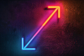 Abstract neon glowing geometric lines 3D rendering business background