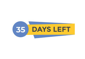 36 days to go countdown template. 36 day Countdown left days banner design. 36 Days left countdown timer
