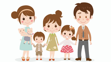 Family design over white backgroundvector illustration