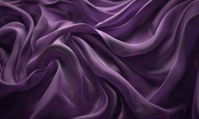 Obraz premium Purple fabrics folded around, wrinkled cloth background.