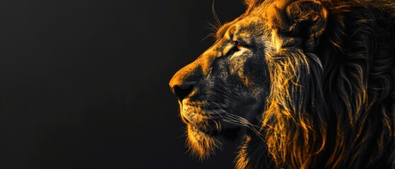 A regal lion, bathed in golden radiance, signifies excellence and prestige in customer ratings, conveyed with minimalist elegance.