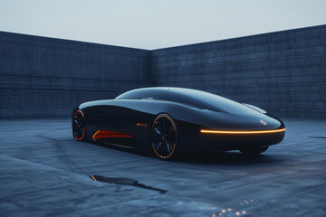 Future technology sense concept sports car low altitude economic automation business background