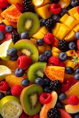 Obraz premium Vibrant Fruit Salad Showcasing the Bounty of Nature s Colorful Produce