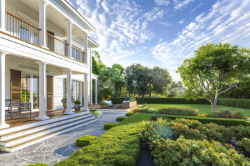 Naklejka premium Modern house with stylish exteriors. Real Estate concept image.