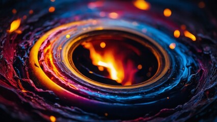 Obraz premium 燃えている穴,Generative AI AI画像