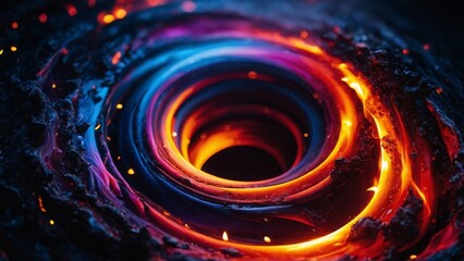 燃えている穴,Generative AI AI画像