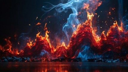 燃えているチャート,Generative AI AI画像