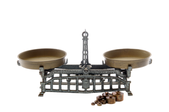 retro scale isolated, png file