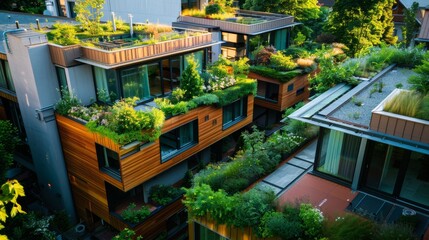Eco green building architecture concept.