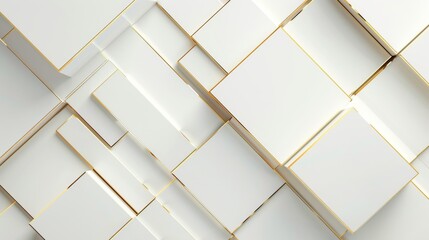 Obraz premium Modern design, white rectangles with golden lines texture background