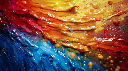 Artistic Creativity: Colorful splashes of color on a blank canvas