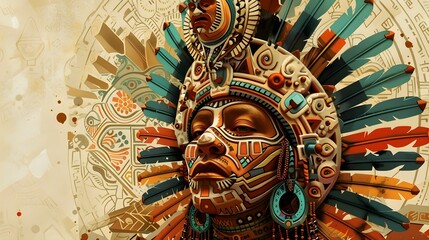 Obraz premium AZTEC CONCEPT ILLUSTRATION