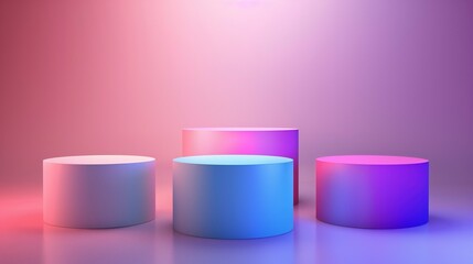 3D vector podiums for product exhibitions, providing a dynamic stage for highlighting merchandise.