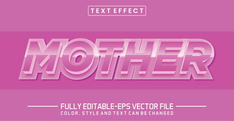 Mother pink font Text effect editable