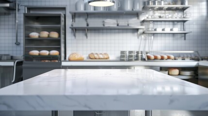 Modern white kitchen set background.
