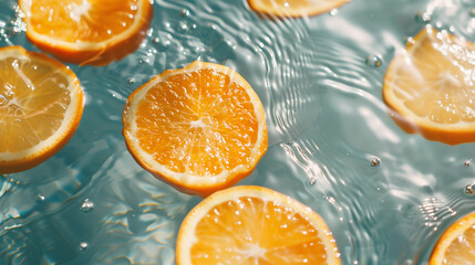 orange on water