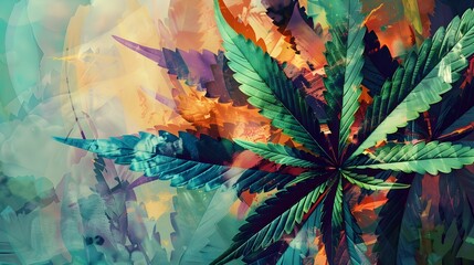 CANNABIS LEAF CONCEPT ILLUSTRATION