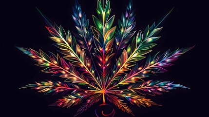 CANNABIS LEAF CONCEPT ILLUSTRATION
