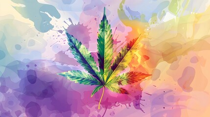 CANNABIS LEAF CONCEPT ILLUSTRATION