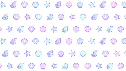 カラフル貝殻パターン⭐︎PNG