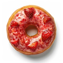 Food photography a Strawberry Donut