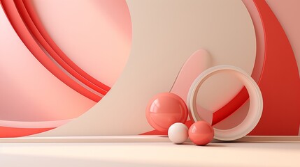 Abstract 3D product showcase, ambient scene design