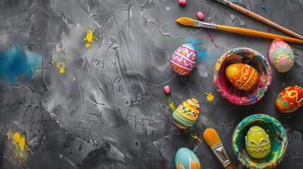 watercolor painting on the wall ester egg ester day 