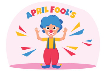 April Fools Flat Illustration Design