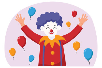 April Fools Flat Illustration Design