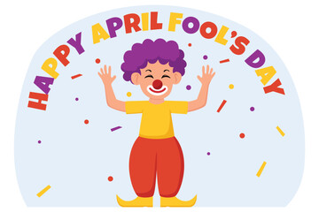 April Fools Flat Illustration Design
