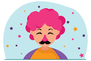 April Fools Flat Illustration Design