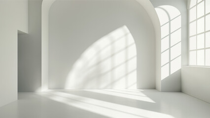 Fototapeta premium Abstract studio background for product presentation. Empty room with shadows.