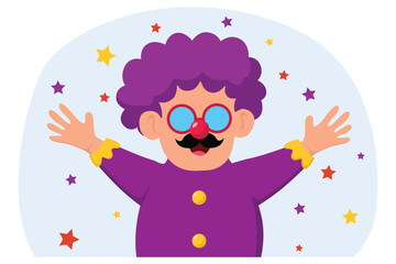 April Fools Flat Illustration Design