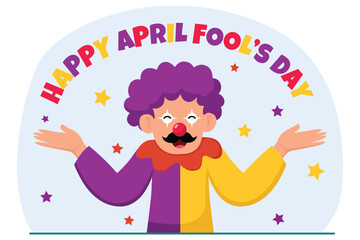 April Fools Flat Illustration Design