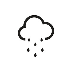 Rain and cloud icon vector for app ui and ux