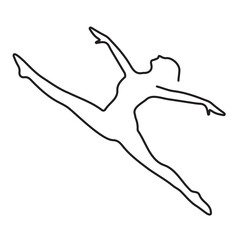 gymnastics icon isolated on white background, vector illustration.